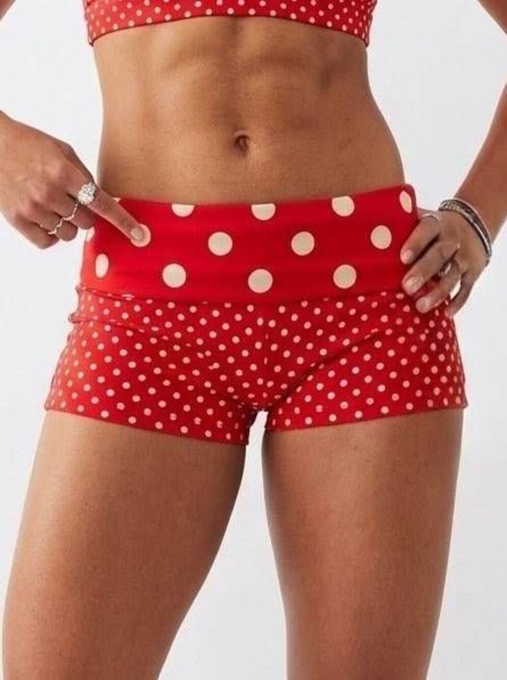 💬🔸️NWOT Red Polka Dot Lowrise Lounge Shorts Small